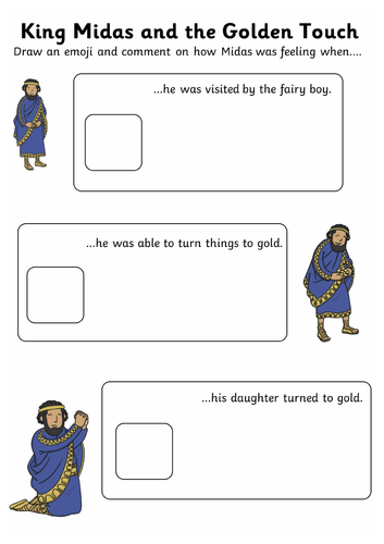 King Midas and the Golden Touch interactive worksheet