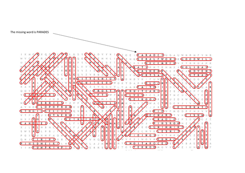 100 word Christmas wordsearch - but which one is missing?