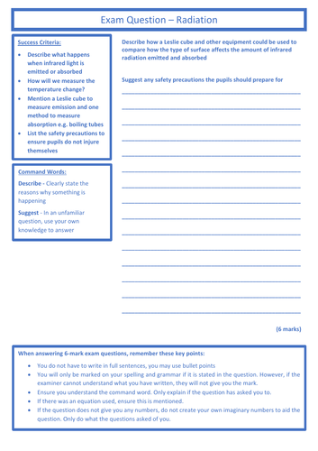 Radiation and Absorption - Practical Pack