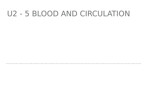 IGCSE International 9-1 Chapter 5 Circulatory system | Teaching Resources