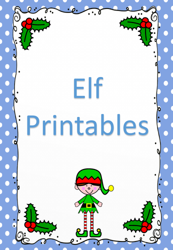 Christmas elf printables | Teaching Resources