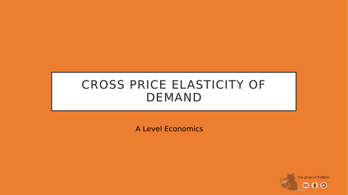 Cross Price Elasticity of Demand Presentation | Teaching Resources