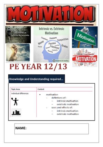 ocr-a-level-pe-sports-psychology-ilt3-motivation-teaching-resources