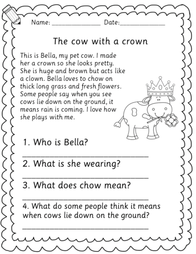 Year 1   Year 2  Year 3 Rwi Set 3 Phonics Reading Comprehension - A E 