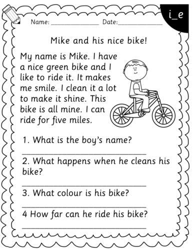 Year 1 / Year 2/ Year 3 RWI set 3 phonics reading comprehension - a_e ...