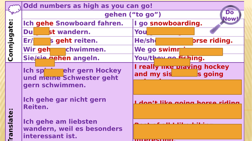 Y7 German Lesson 34 - Sport and Frequency