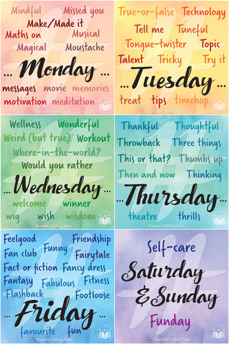 Themes of the Week, ideas for each day | Teaching Resources