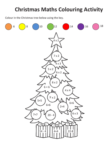 Christmas Maths Colouring In Activity | Teaching Resources