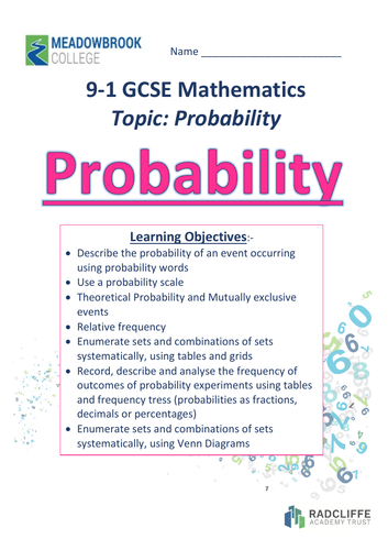 Probability & Venn Diagrams | Teaching Resources