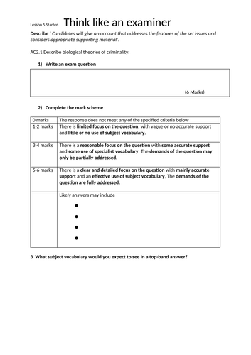 WJEC Level 3 Criminology Certificate: Unit 2 Complete Bundle | Teaching ...