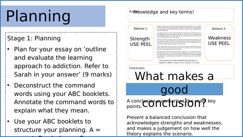 BTEC Applied Psychology - Unit 3:  Learning approach alcohol addiction 9 mark model answer