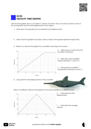 Velocity-Time Graphs - Worksheet | Teaching Resources