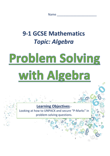 problem solving with algebra tes