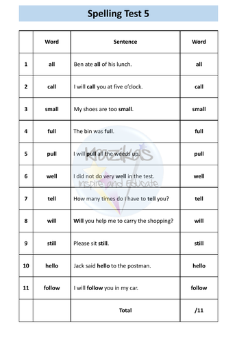 English Functional Skills - Entry Level 1 Spelling Tests | Teaching ...