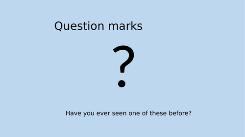 Introduction to Question Marks Year 1 KS1 | Teaching Resources