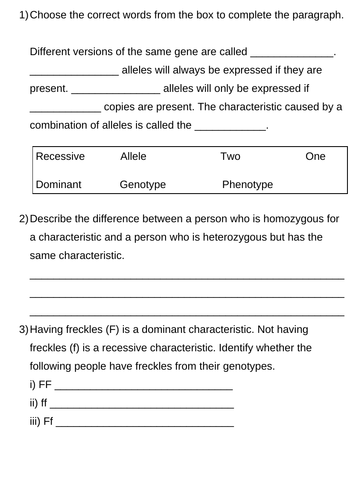 AQA GCSE Biology (9-1) B13.7 - Inheritance in action FULL LESSON