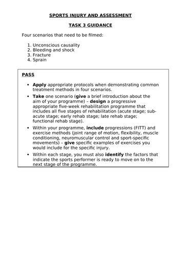 sports injury assignment