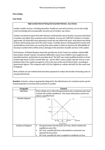 economics a level essay plans