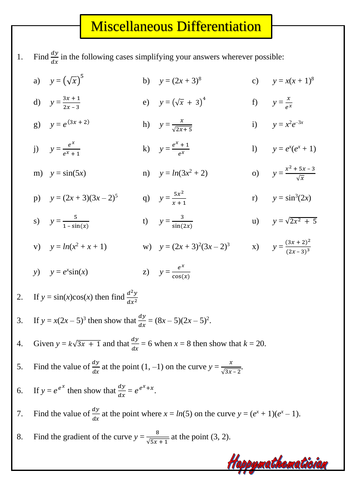 miscellaneous-differentiation-with-answers-teaching-resources