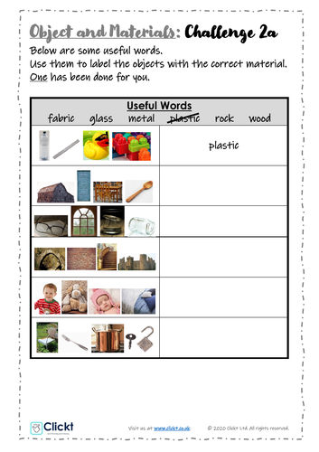 Year 1 Science: Everyday Materials: Materials and Sorting Objects ...