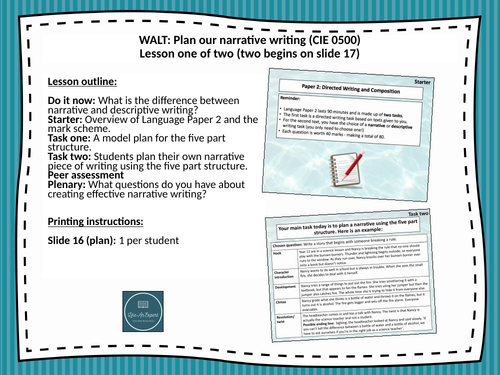 cambridge-igcse-0500-narrative-writing-paper-2-2-lessons-teaching-resources