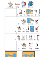 Folding and hanging clothes - Visual step by step 7 worksheets and 7 ...