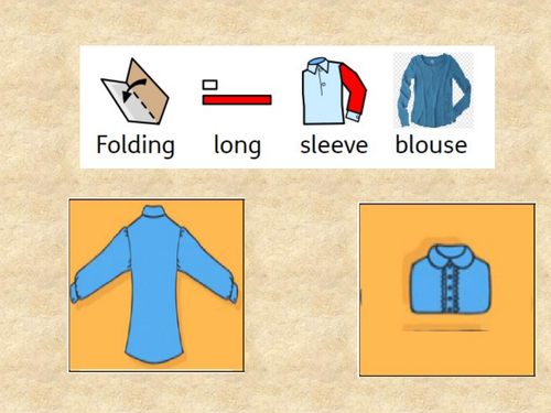 Folding and hanging clothes - Visual step by step 7 worksheets and 7 ...
