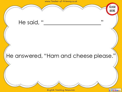 Direct Speech - Year 3 and 4 | Teaching Resources