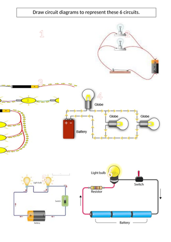 electrical circuit diagram practice | Teaching Resources