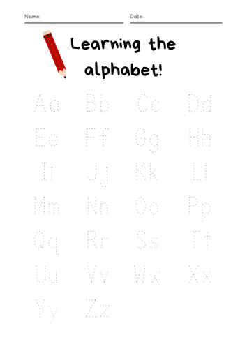 Learning the Alphabet (sentence case) | Teaching Resources