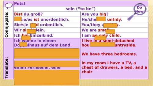 Y7 German Lesson 43 - Furniture Position