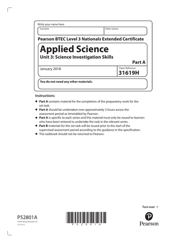 btec level 3 applied science unit 10 assignments