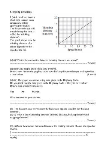 AQA GCSE Physics (9-1) P10.3 Forces and Braking FULL LESSON | Teaching ...