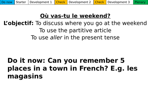 Où vas-tu le weekend? Dynamo 1 Module 5.1