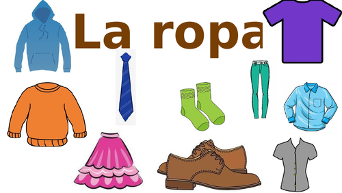 Spanish: introduce clothes / introduce la ropa: falda, zapatos, pantalones,  camisa, corbata, vestido | Teaching Resources