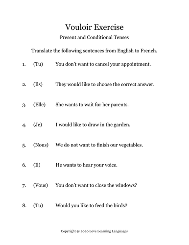 vouloir-essential-french-verb-translation-exercise-teaching-resources