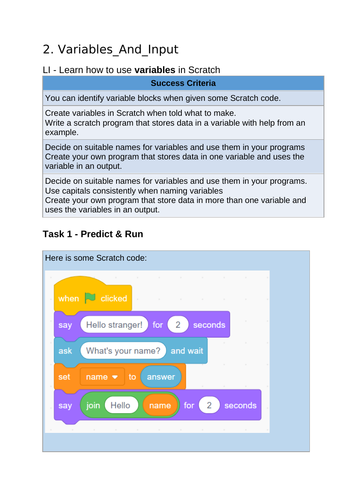 Intro To Scratch Programming - Task Sheets For All Lessons | Teaching ...
