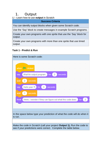 Intro To Scratch Programming - Task Sheets For All Lessons | Teaching ...