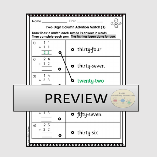 addition-column-vertical-addition-worksheets-no-regrouping-teaching-resources