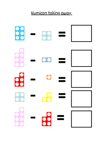 Differentiated Numicon Subtraction | Teaching Resources