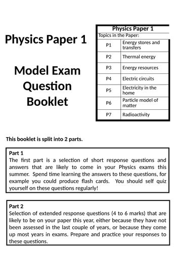 aqa-gcse-physics-paper-1-revision-booklet-teaching-resources