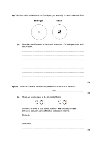 Isotopes and relative atomic mass | Teaching Resources