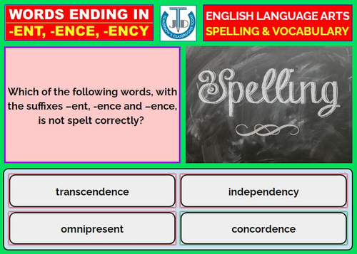 words-ending-in-ent-ence-and-ency-40-boom-cards-teaching-resources