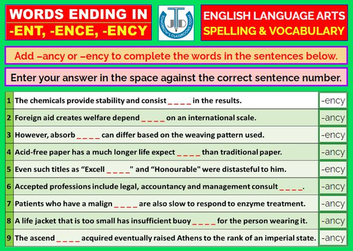 words-ending-in-ent-ence-and-ency-40-boom-cards-teaching-resources