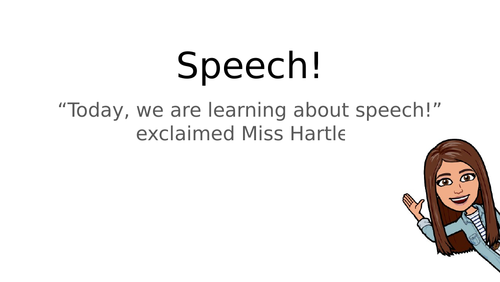 Inverted Commas Speech Lesson | Teaching Resources