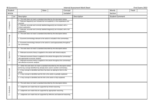 ib-economics-ia-mark-sheet-first-exam-2022-teaching-resources