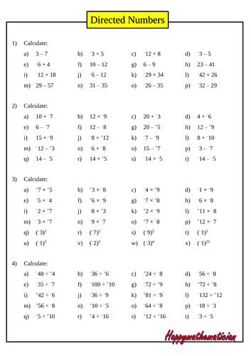 directed-numbers-88-questions-with-answers-teaching-resources