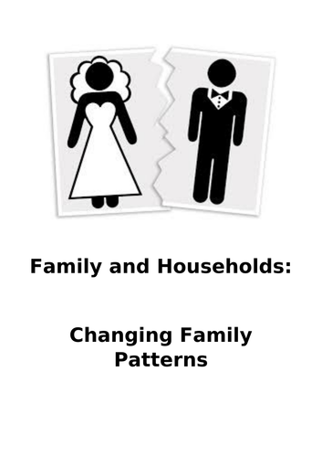 Changing Family Patterns - Family and Households AQA A level Sociology - UPDATED 2023