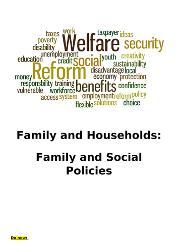 AQA Sociology - Family and Households - UPDATED 2023