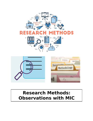 AQA A level Sociology - Methods in Context - Observations - UPDATED 2023